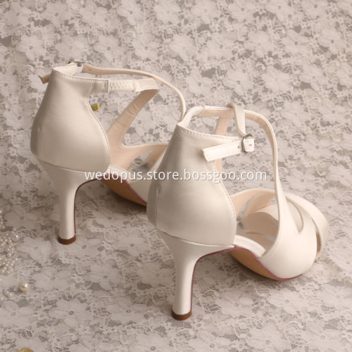Bridal Wide Fit Ivory Sandals for Women Wedding